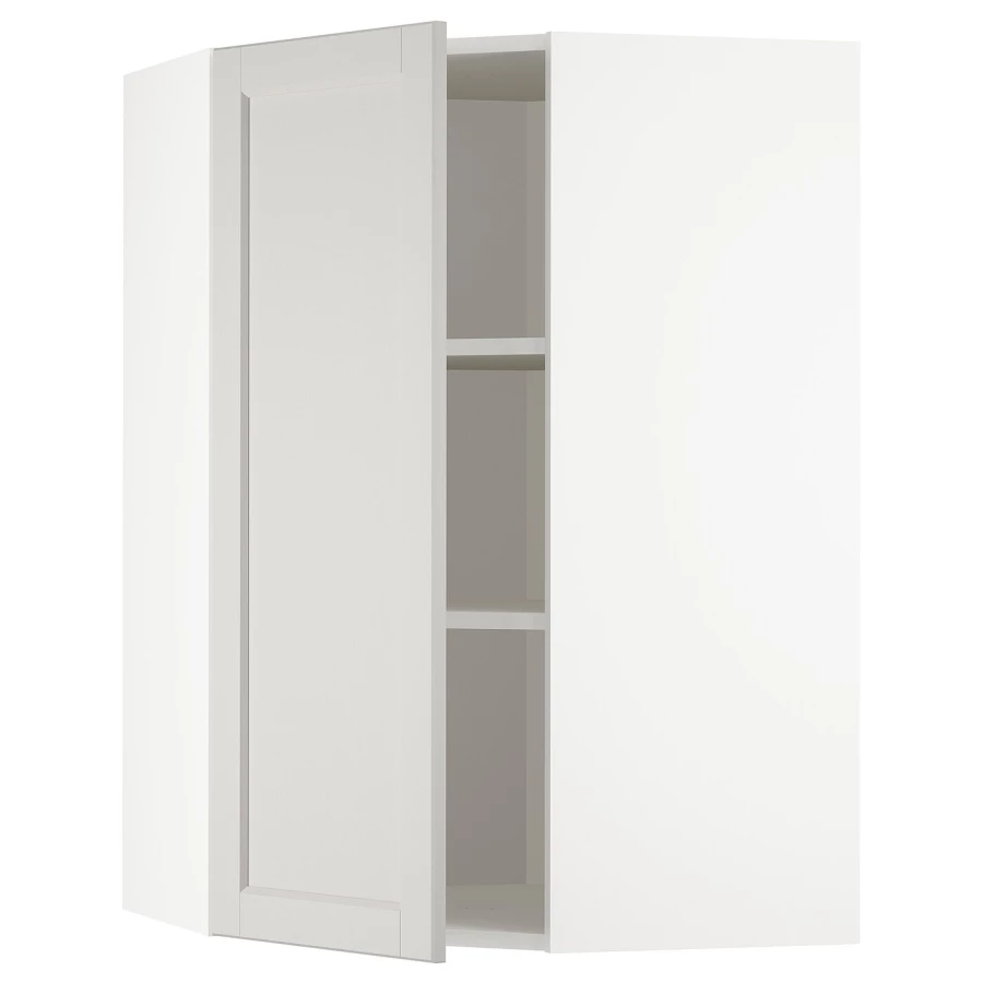 METOD Навесной шкаф - METOD IKEA/ МЕТОД ИКЕА, 100х68 см, белый/светло-серый (изображение №1)