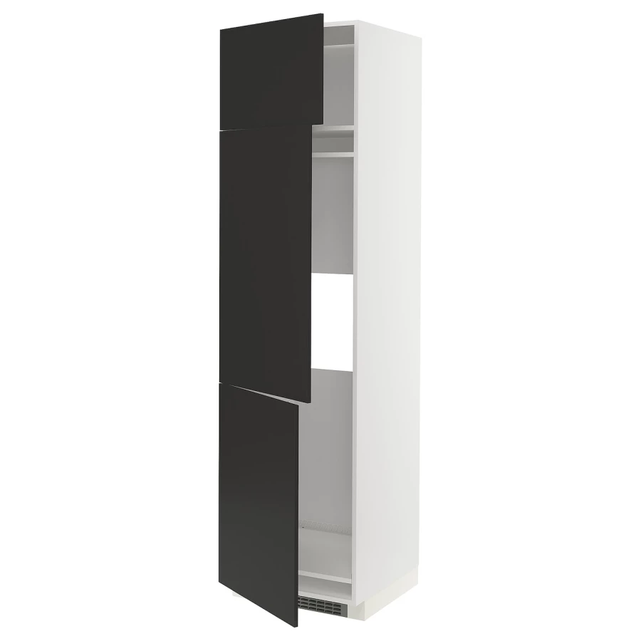 Шкаф для встроенной техники - IKEA METOD, 228x62x60см, белый/черный, МЕТОД  ИКЕА (изображение №1)