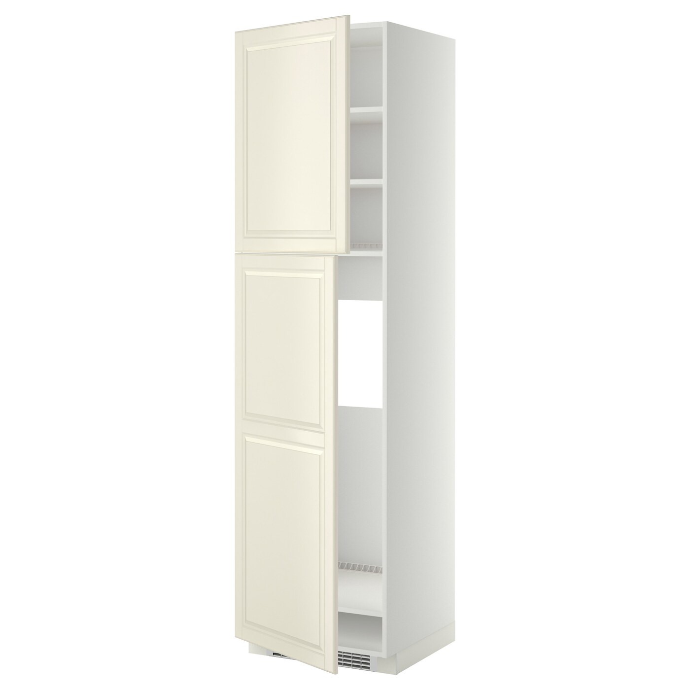 Высокий кухонный шкаф - IKEA METOD/МЕТОД ИКЕА, 220х60х60 см, белый/кремовый