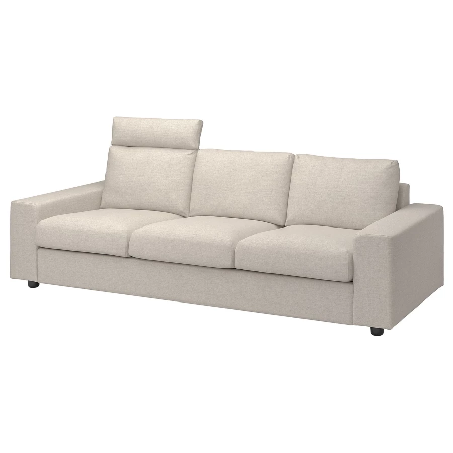 Чехол на 3-местный диван  - IKEA  VIMLE/ВИМЛЕ ИКЕА, 255х103 см, бежевый (изображение №1)