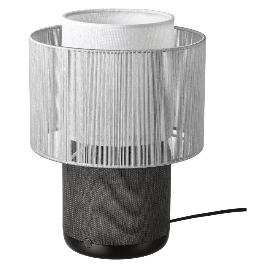 Колонка-лампа Wi-Fi - IKEA SYMFONISK, 16х20 см, черный/белый, СИМФОНИСК ИКЕА (изображение №1)