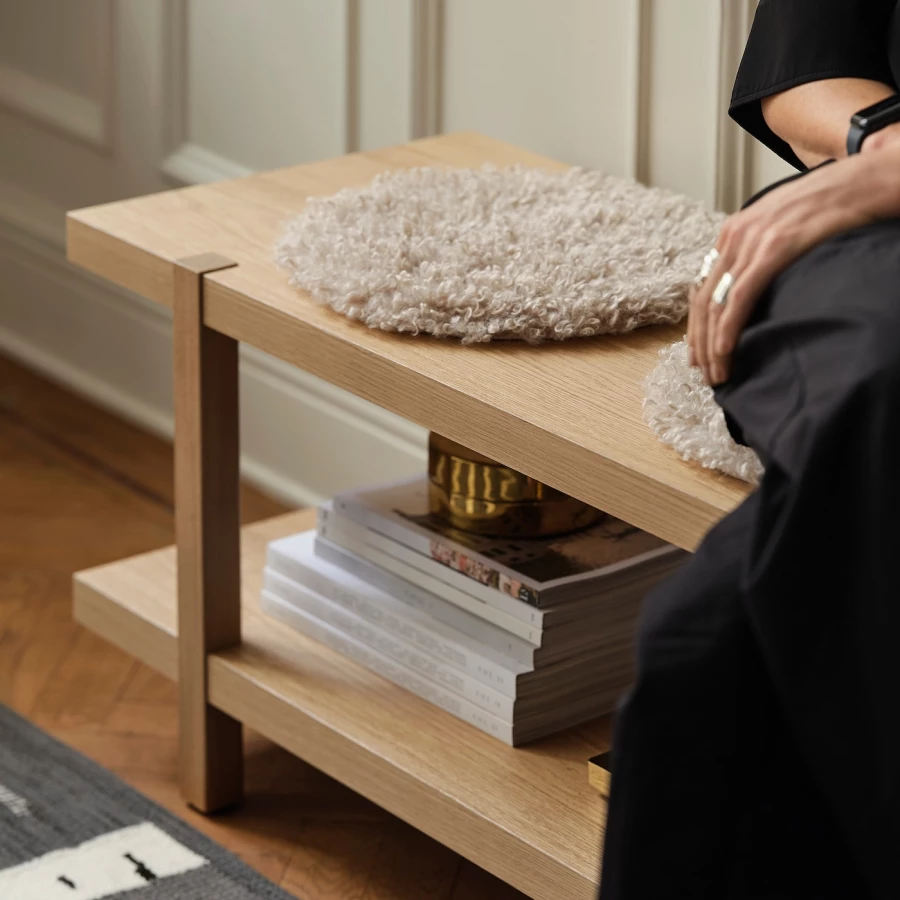 Книжный шкаф/скамья IKEA STOCKHOLM 2025/СТОКГОЛЬМ 2025 ИКЕА,  180x41x44 см, светло-коричневый (изображение №4)