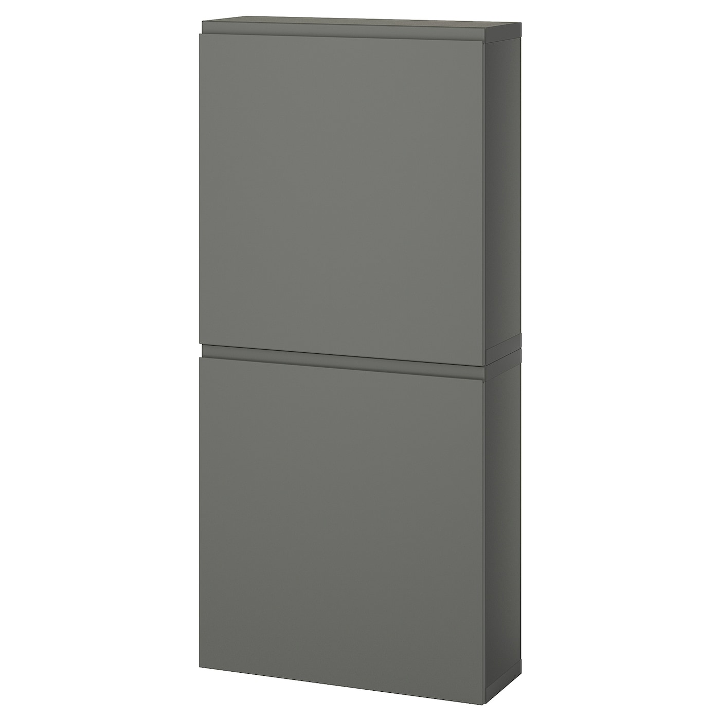 Комбинация навесного шкафа - IKEA BESTÅ/BESTA/БЕСТО ИКЕА, 60х22х128 см, темно-серый