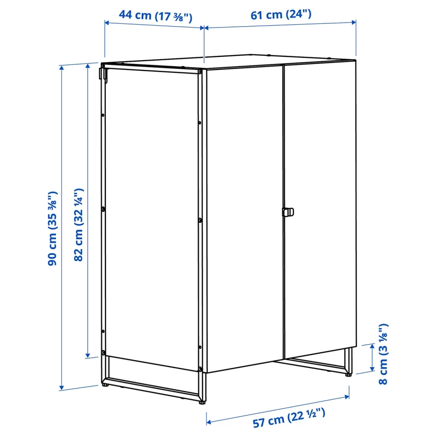 Книжный шкаф - JOSTEIN IKEA/ ЙОСТЕЙН ИКЕА,  90х61 см, белый (изображение №5)