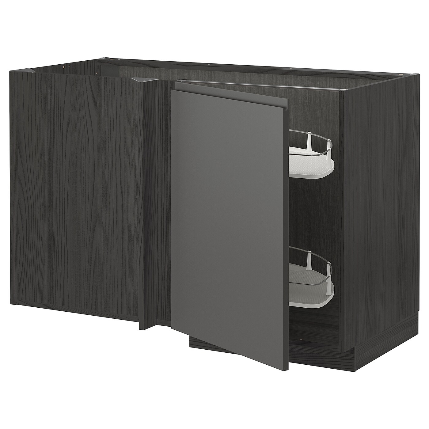 Напольный шкаф - METOD IKEA/ МЕТОД ИКЕА,  127,5х88 см, коричневый/серый