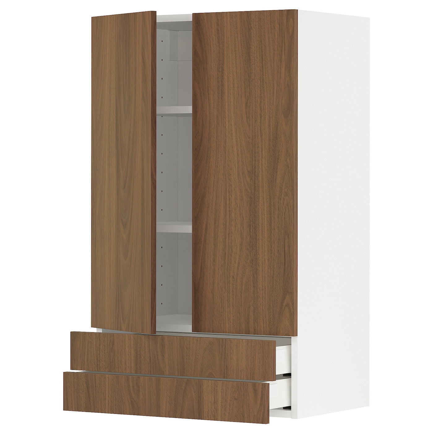 Навесной шкаф - METOD / MAXIMERA IKEA/ МЕТОД/МАКСИМЕРА ИКЕА, 60х100 см, белый/коричневый