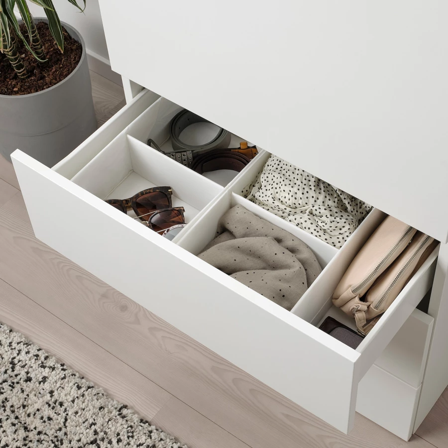 Коробка с отделениями - STUK IKEA/ СТУК  ИКЕА, 20x34x10 см, белый (изображение №3)