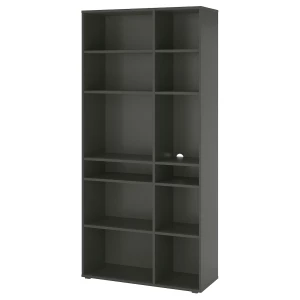 Книжный шкаф - VIHALS IKEA/ ВИХАЛС ИКЕА,96х37х200 см, черный