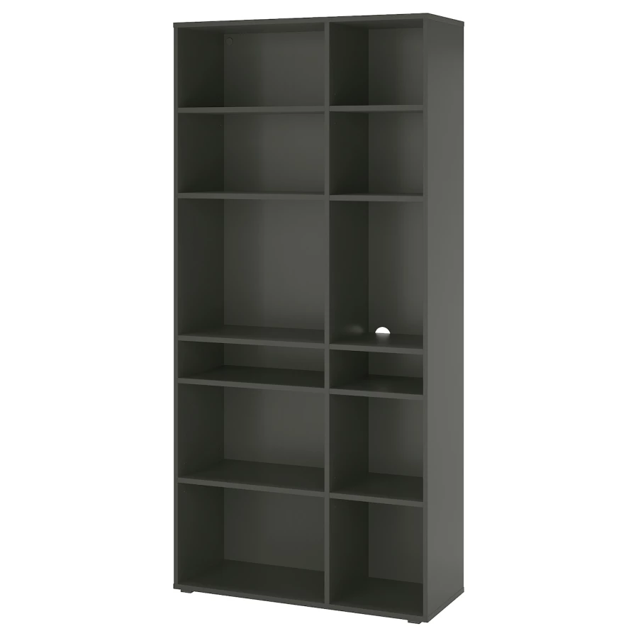 Книжный шкаф  - VIHALS IKEA/ ВИХАЛС ИКЕА,96х37х200 см,  черный (изображение №1)