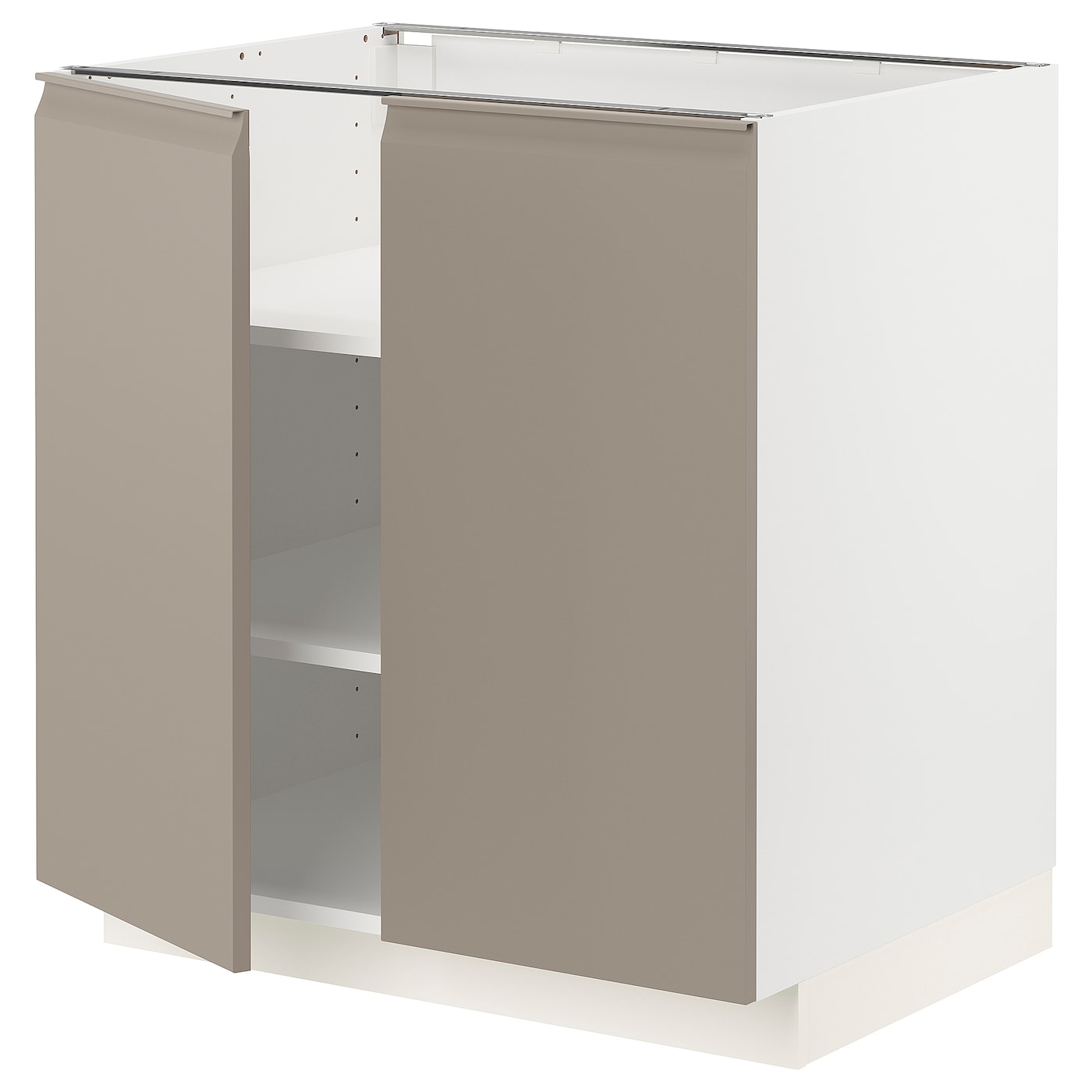 Напольный шкаф  - IKEA METOD, 88x62x80см, белый/темно-бежевый, МЕТОД ИКЕА