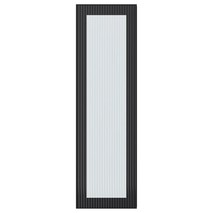 Дверца со стеклом - IKEA HEJSTA, 100х30 см, антрацит, ХЕЙСТА ИКЕА (изображение №1)