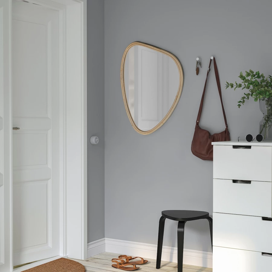 Зеркало - MARISTOVA IKEA/ МАРИСТОВА ИКЕА,  68х51 см, бежевый (изображение №3)