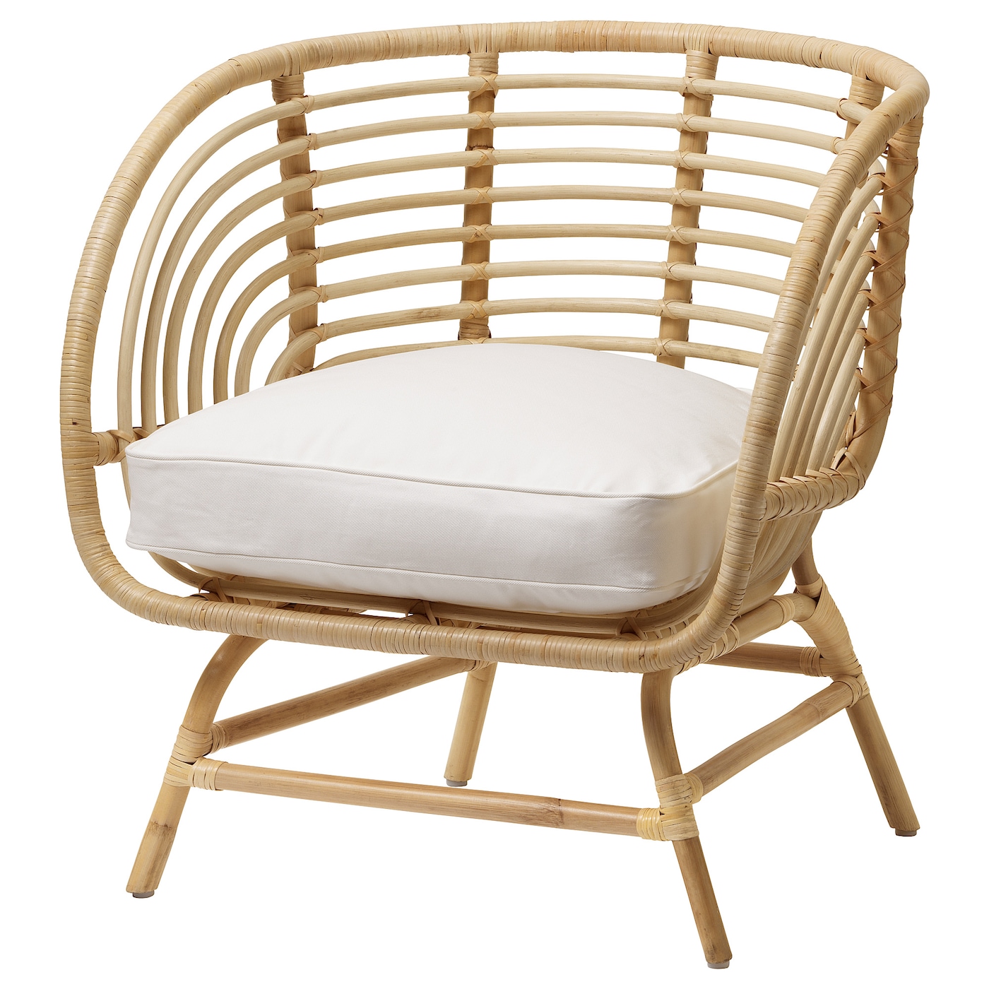 Кресло садовое - IKEA BUSKBO, 75х52 см, коричневый/светло-коричневый, БУСКБУ ИКЕА
