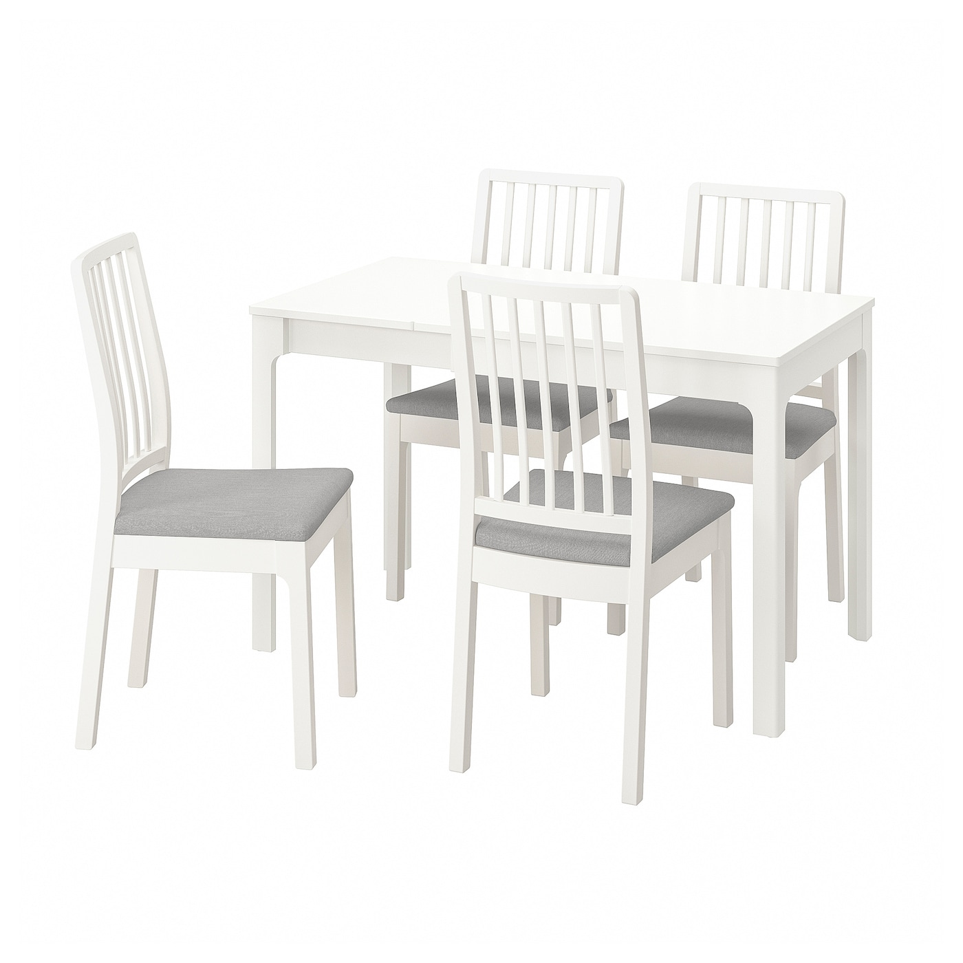 Стол и 4 стула - EKEDALEN / EKEDALEN IKEA/ ЭКЕДАЛЕН ИКЕА, 180/120 см, белый