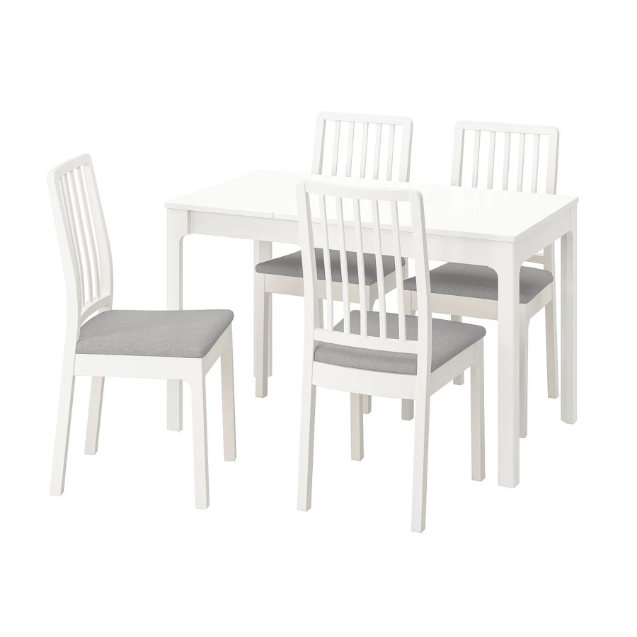 Стол и 4 стула - EKEDALEN / EKEDALEN IKEA/ ЭКЕДАЛЕН ИКЕА, 180/120 см, белый (изображение №1)