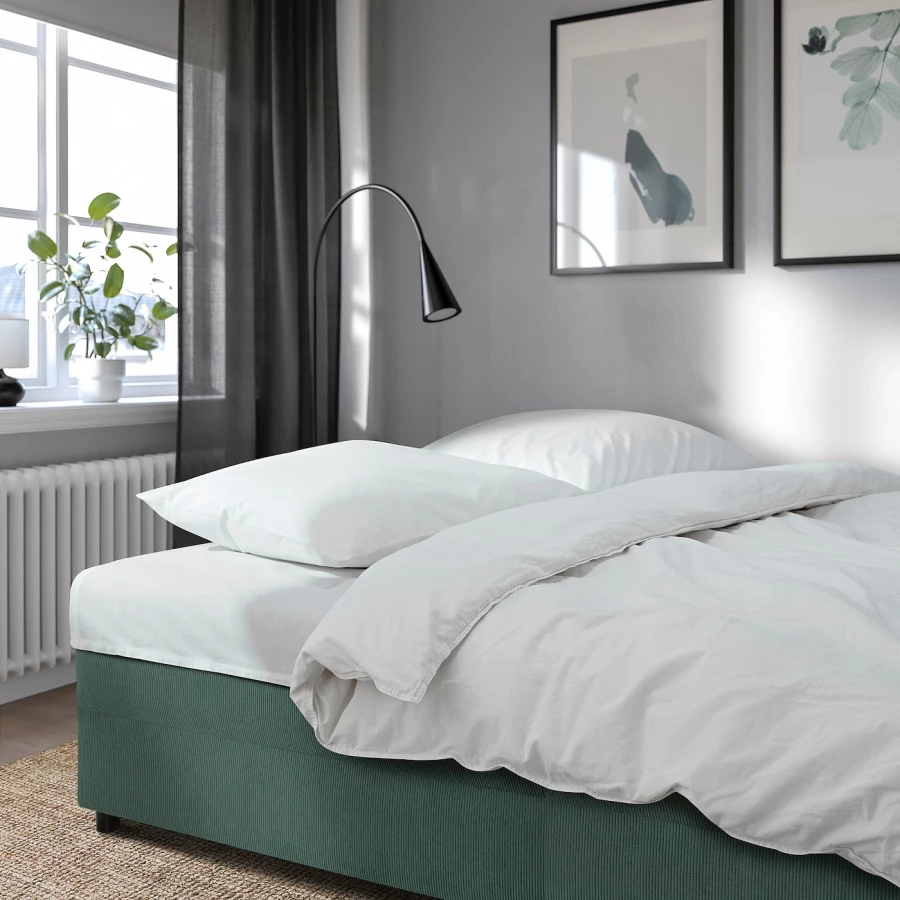 Диван-кровать 3-местный - IKEA DÅNHULT/DANHULT, 78x96x220см, темно-зеленый, ИКЕА ДАНХУЛЬТ (изображение №6)