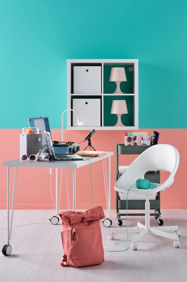 Письменный стол - IKEA LINNMON/KRILLE, 100x60 см, белый, ЛИННМОН/КРИЛЛЕ ИКЕА (изображение №4)