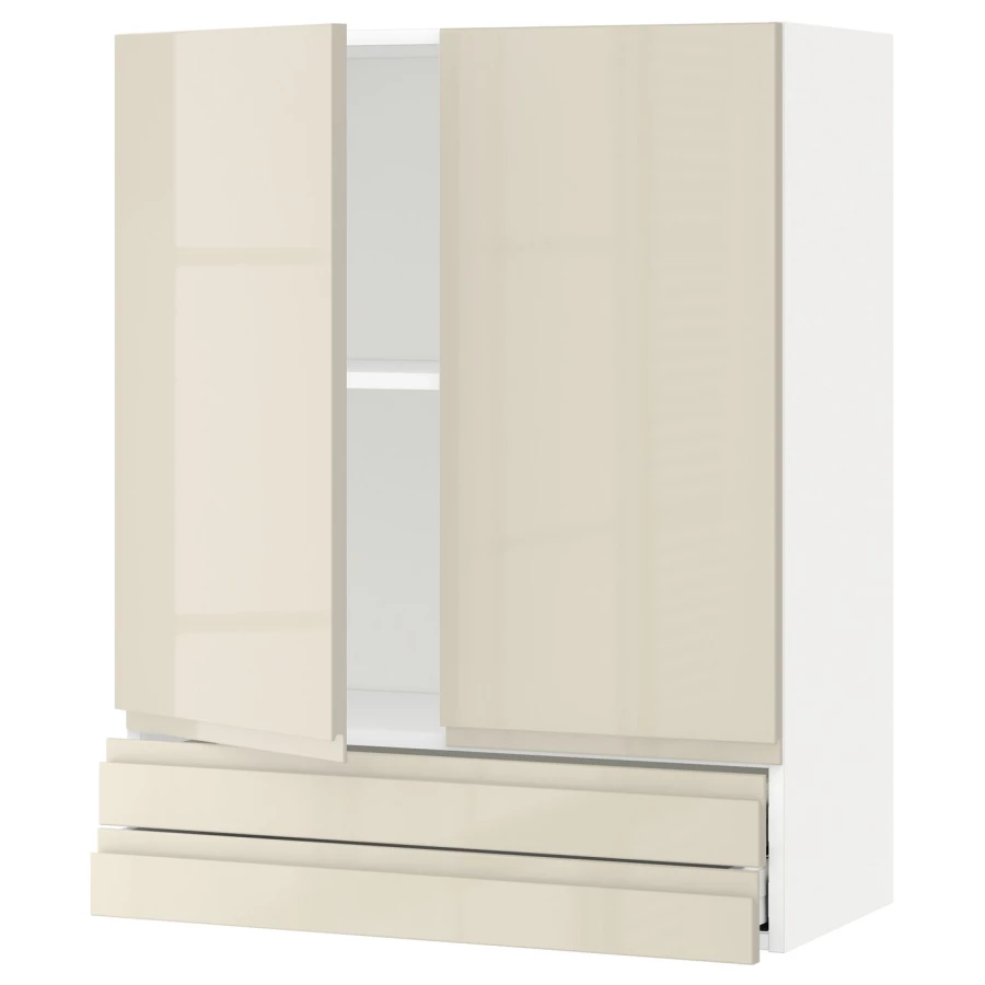 Шкаф  - METOD / MAXIMERA IKEA/  МЕТОД/МАКСИМЕРА ИКЕА, 100х80 см, бежевый/белый (изображение №1)