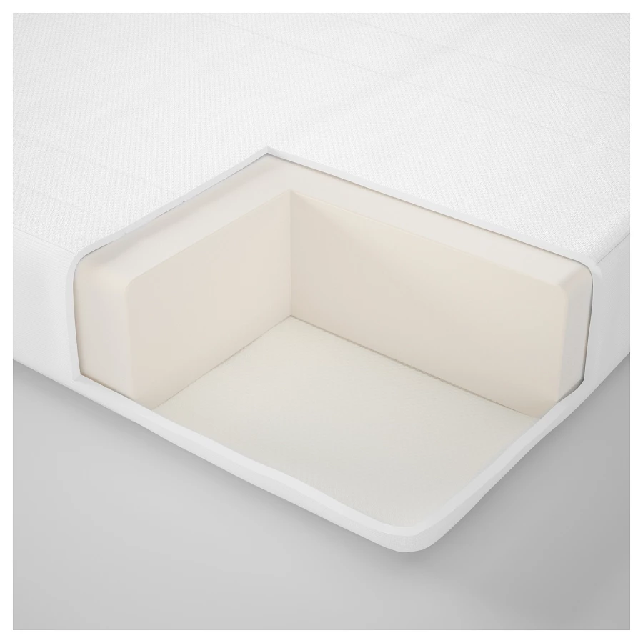 Матрас для раздвижной кровати - NATTSMYG IKEA/ НАТТСМИГ ИКЕА, 80х200 см, белый (изображение №7)