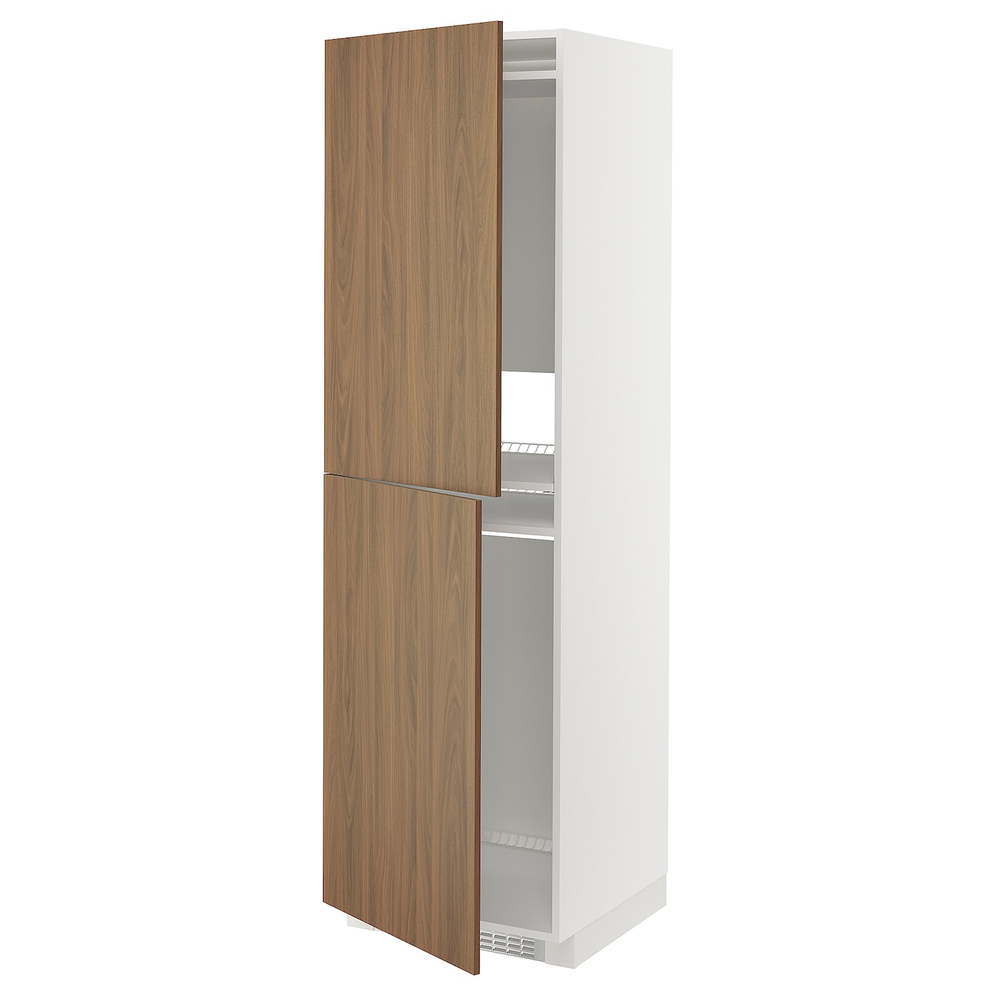 Высокий кухонный шкаф - IKEA METOD/МЕТОД ИКЕА, 200х60х60 см, белый/коричневый