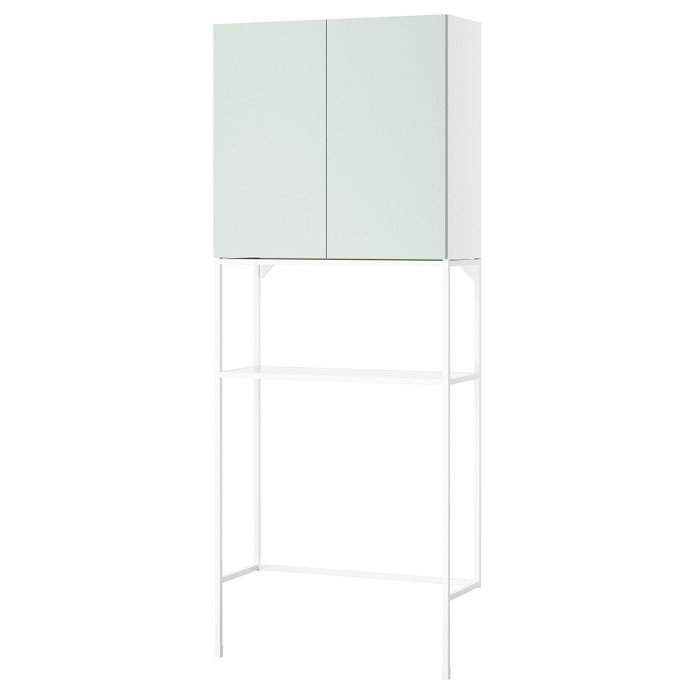 Книжный шкаф -  ENHET IKEA/ ЭНХЕТ ИКЕА, 204х80 см, белый/зеленый