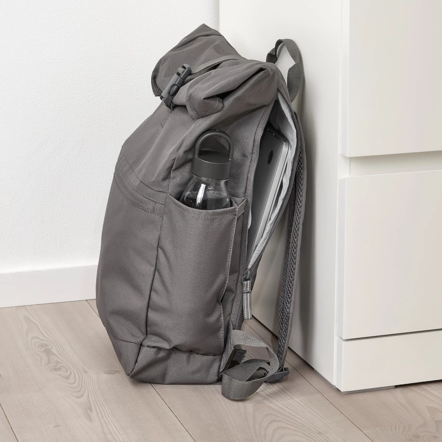 Рюкзак - STARTTID  IKEA/ СТАРТТИД ИКЕА, 56х27 см, серый (изображение №2)