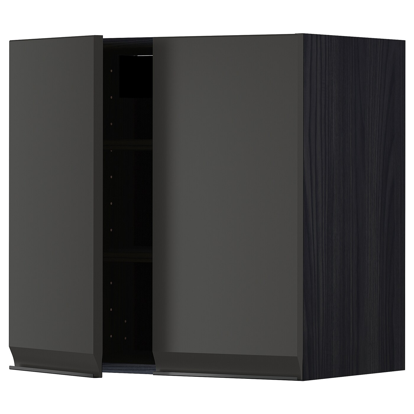 Навесной шкаф с полкой - METOD IKEA/ МЕТОД ИКЕА, 60х60х см,  черный