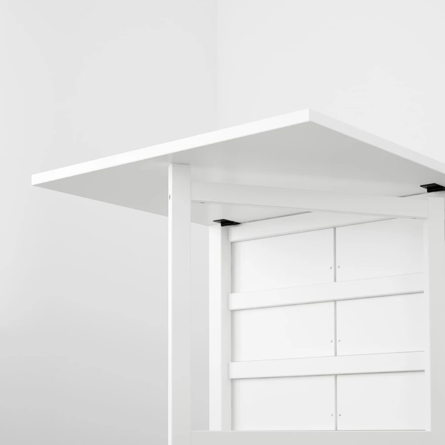 Раскладной кухонный стол - IKEA NORDEN, 152/89х80х74 см, белый, НОРДЕН ИКЕА (изображение №4)