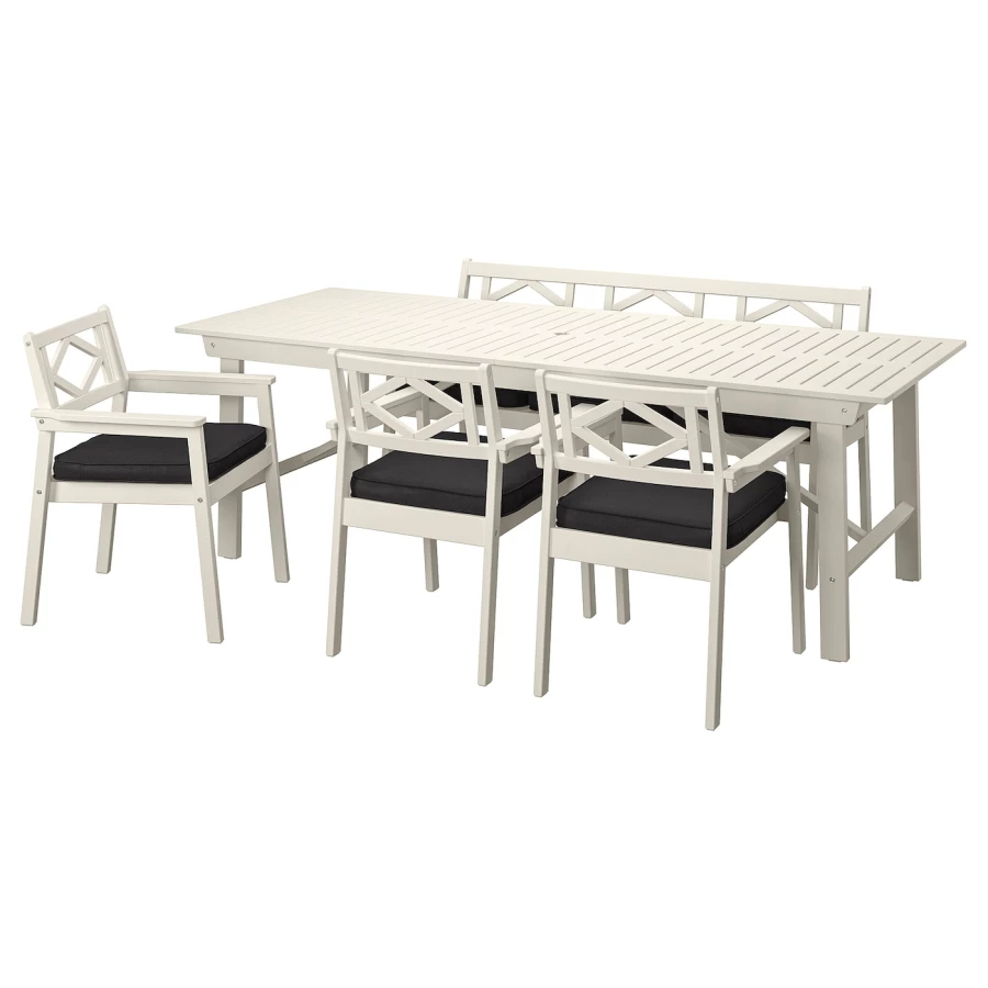 Стол + 3 стула - BONDHOLMEN IKEA/ БОНДХОЛЬМЕН ИКЕА, 88х76 см, белый (изображение №1)