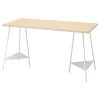 Письменный стол - IKEA MITTCIRKEL/TILLSLAG, 140х60 см, сосна/белый, МИТЦИРКЕЛЬ/ТИЛЛЬСЛАГ ИКЕА