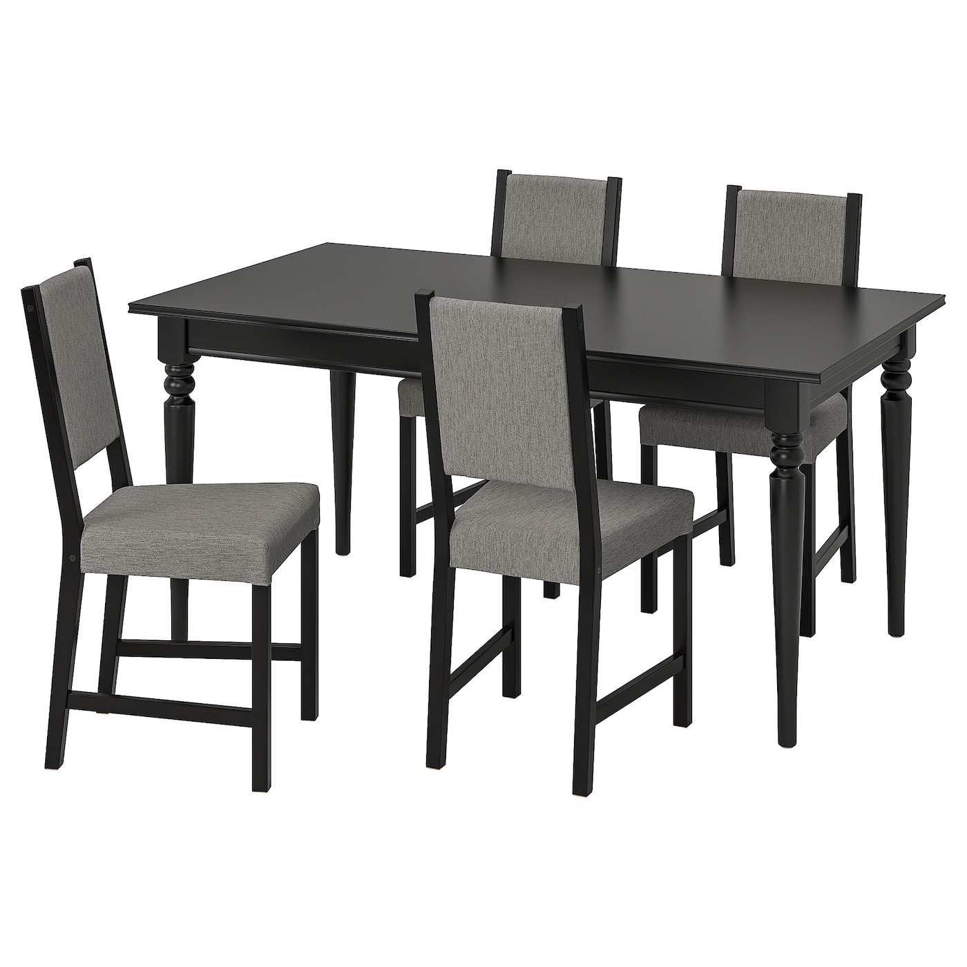 Обеденный набор  -  INGATORP/STEFAN IKEA/ ИНГАТОРП/СТЕФАН ИКЕА, 155х87х74 см, черный