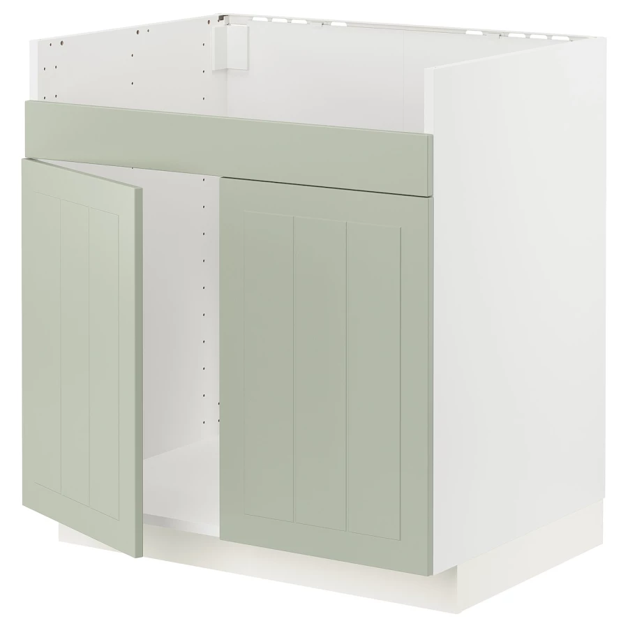 Шкаф под раковину - METOD / HAVSEN  IKEA/ МЕТОД/ХАВСЕН/ИКЕА, 88х80 см, белый/зеленый (изображение №1)