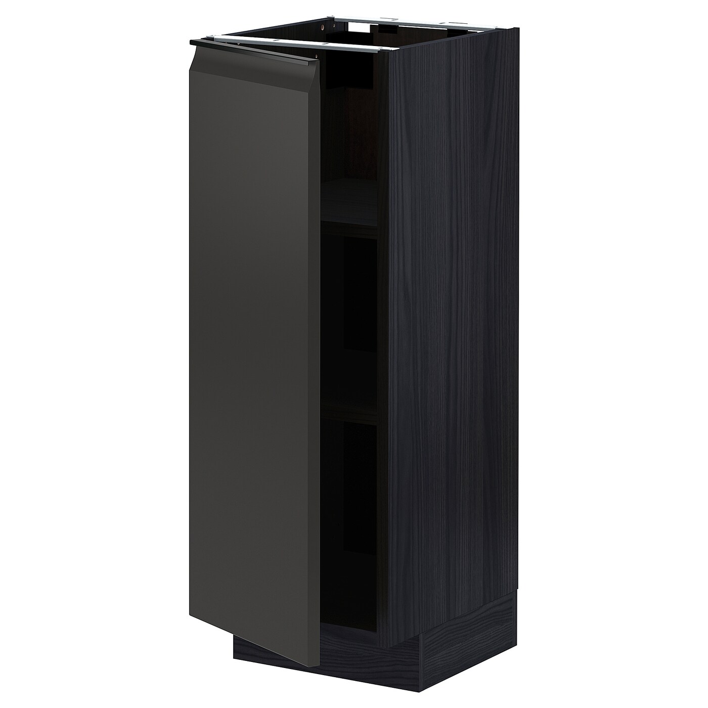 Напольный шкаф - IKEA METOD, 88x39x30см, черный, МЕТОД ИКЕА