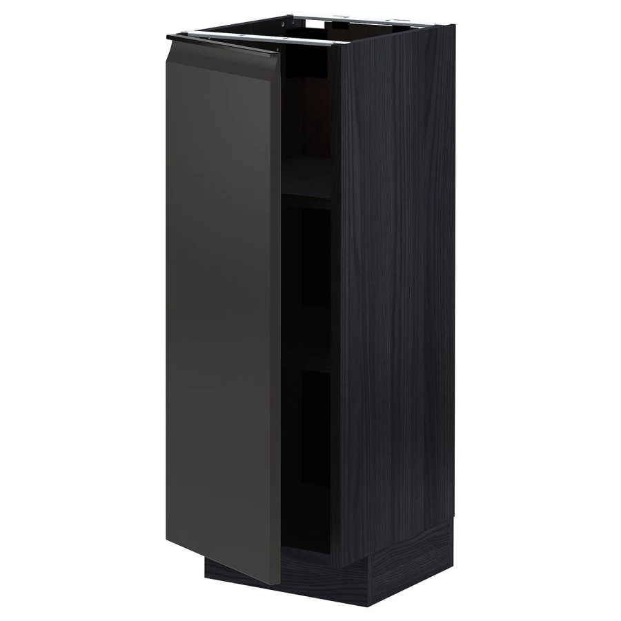 Напольный шкаф - IKEA METOD, 88x39x30см, черный, МЕТОД ИКЕА (изображение №1)