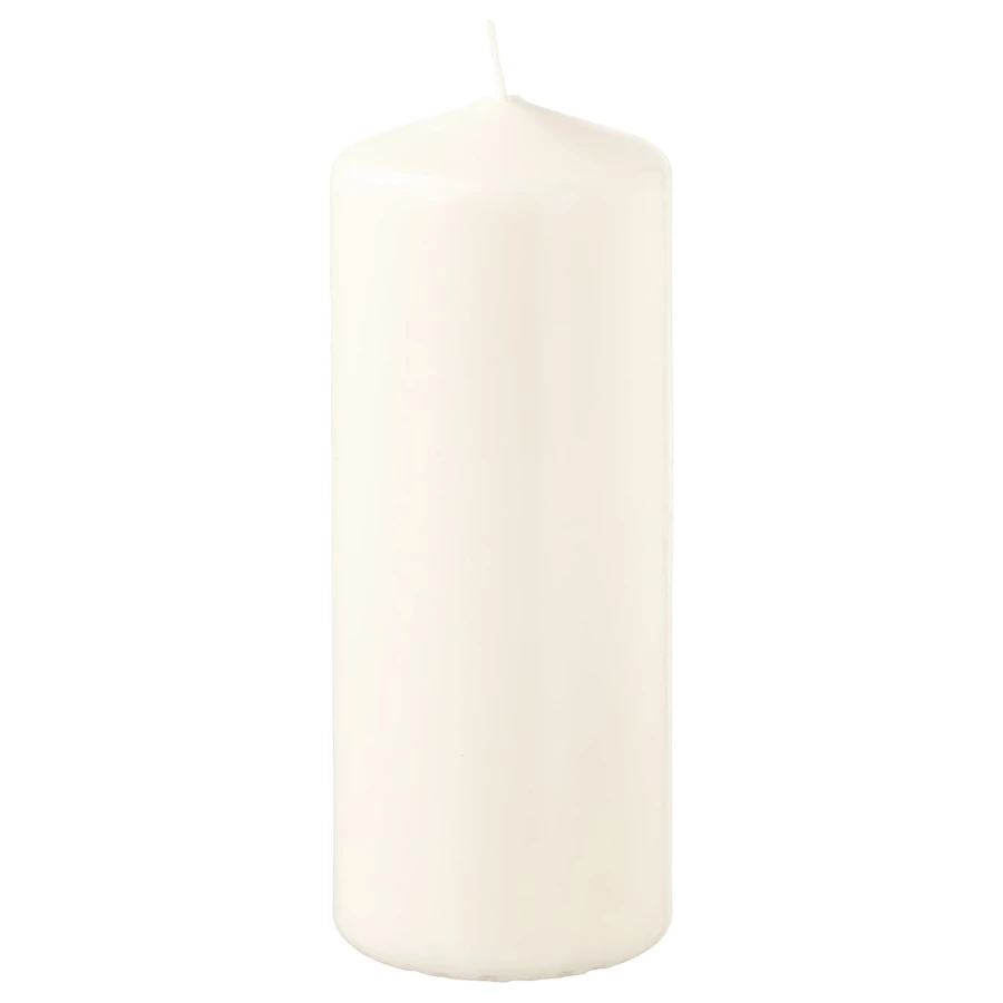 Формовая свеча без запаха - IKEA FENOMEN/ФЕНОМЕН ИКЕА, белый, 14х6,8 см (изображение №1)