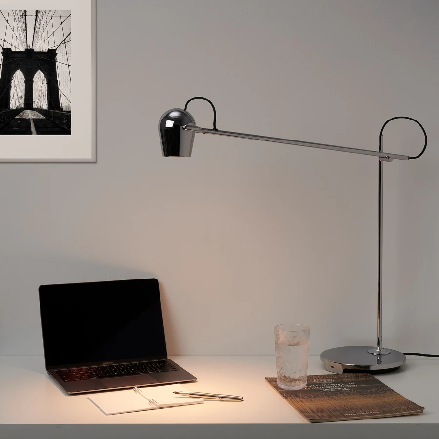Лампа - MODERMOLN  IKEA/МОДЕРМОЛН  ИКЕА, 60 см, серебристый (изображение №2)