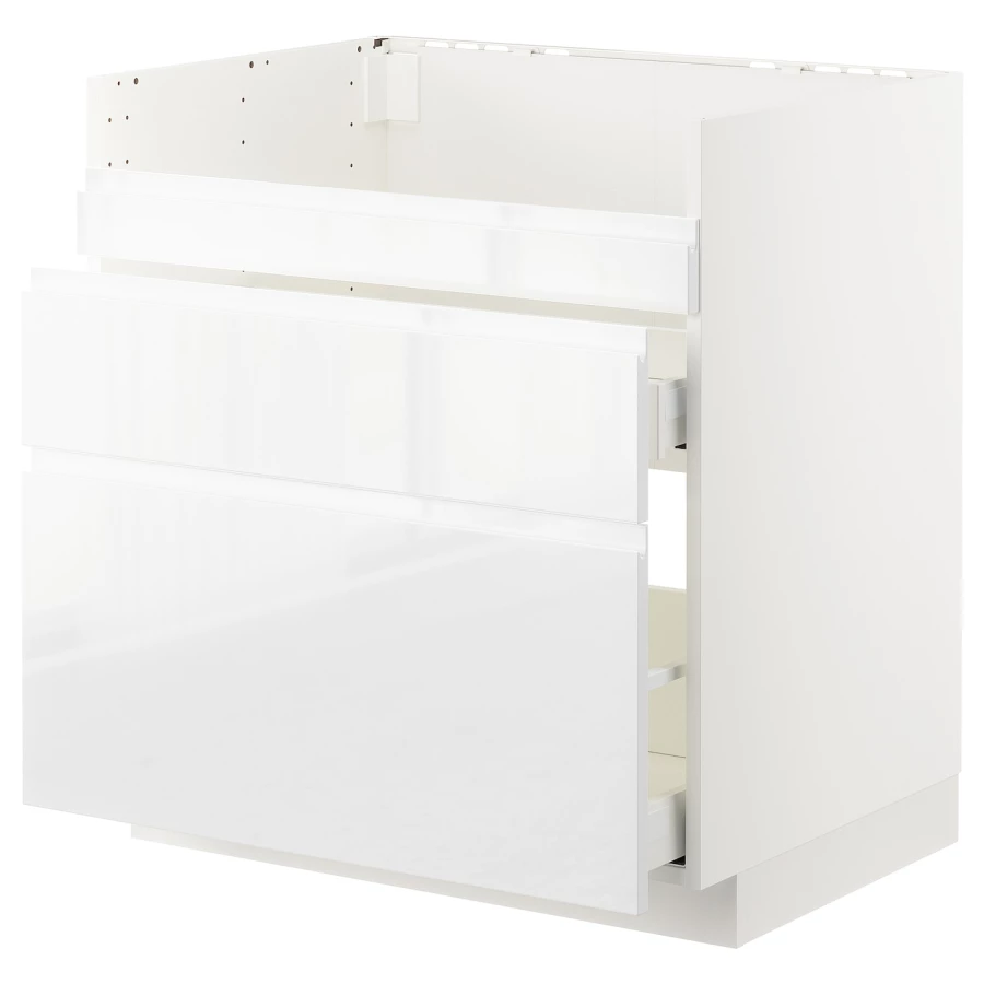 Шкаф под раковину /3 шт/2 шт - METOD / HAVSEN/MAXIMERA  IKEA/ МЕТОД/ХАВСЕН/МАКСИМЕРА ИКЕА, 88х80 см,  белый (изображение №1)