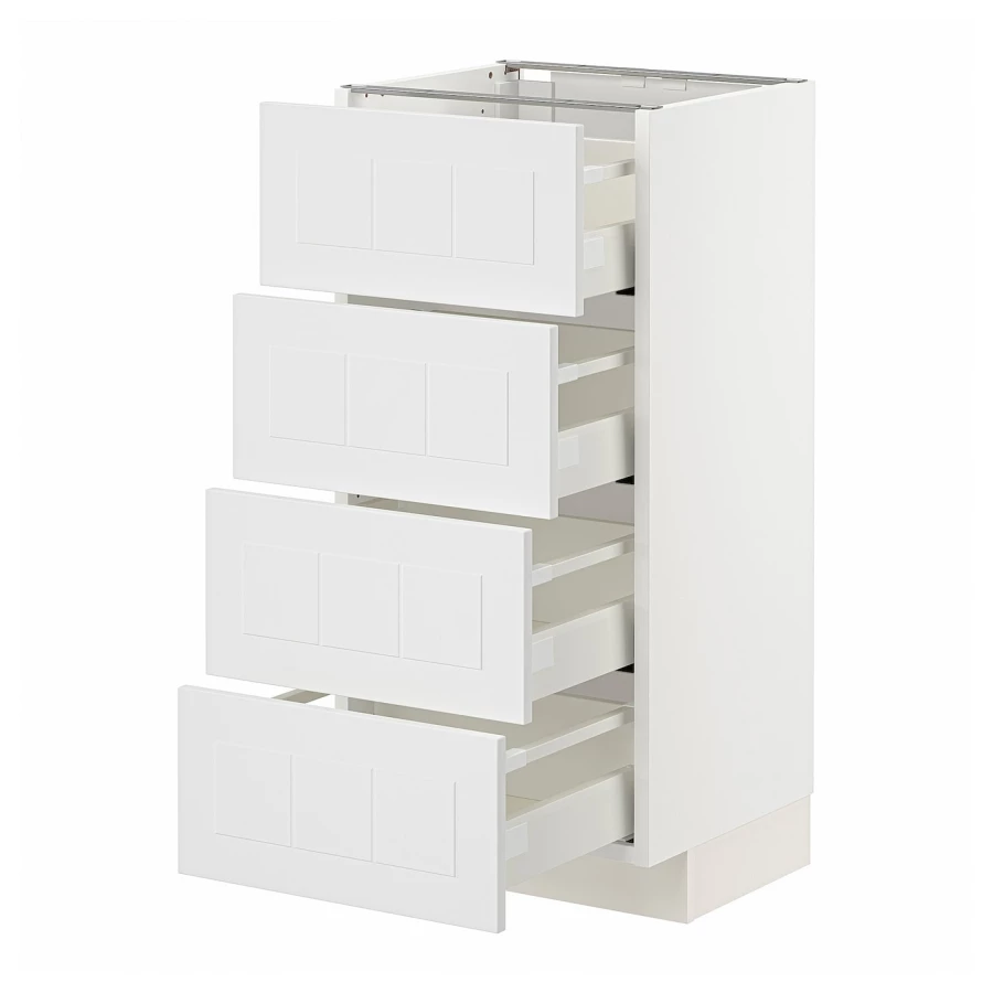 Напольный кухонный шкаф  - IKEA METOD MAXIMERA, 88x39,5x40см, белый, МЕТОД МАКСИМЕРА ИКЕА (изображение №1)