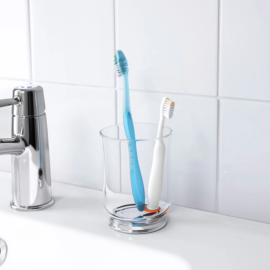 Подставка для зубных щеток - BALUNGEN IKEA/ БАЛУНГЕН ИКЕА, 11 см,  стекло (изображение №4)