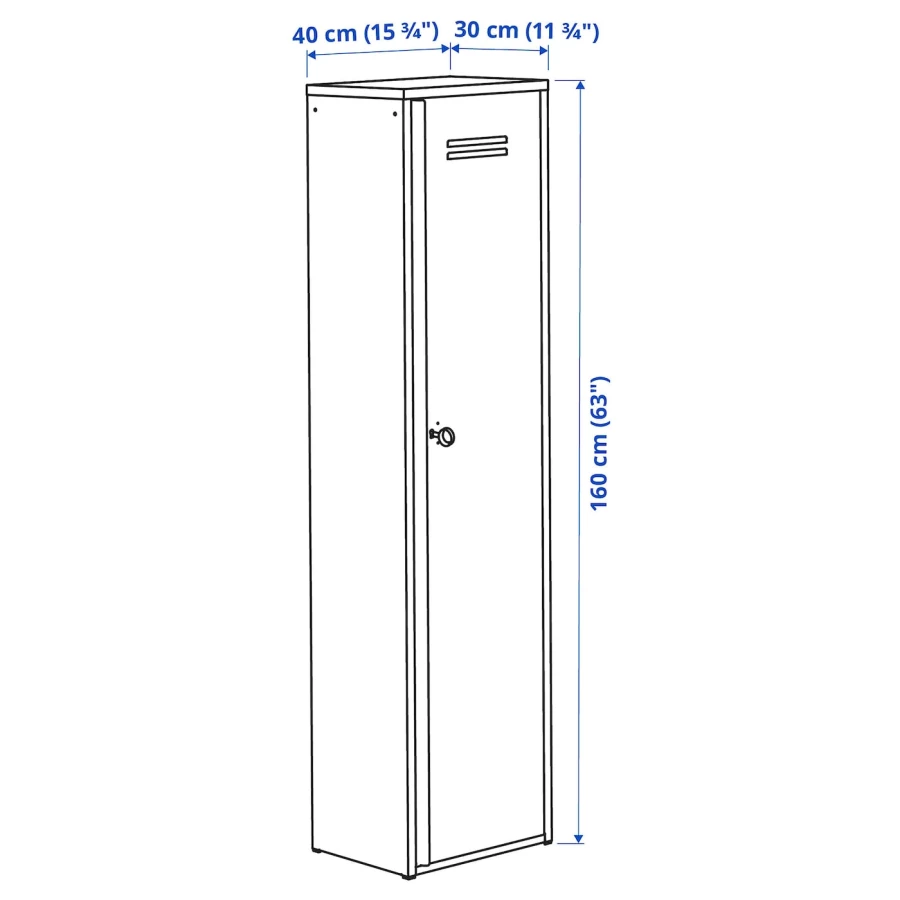 Шкаф с дверцами - IKEA IVAR/ИВАР ИКЕА, 160х30х40 см, белый (изображение №2)