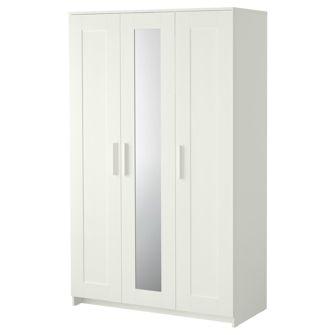 Шкаф платяной 3-дверный - IKEA BRIMNES/БРИМНЭС/БРИМНЕС ИКЕА, 117х190 см, белый,
