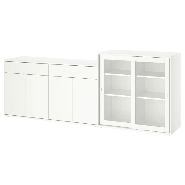 Книжный шкаф - VIHALS IKEA/ ВИХАЛС ИКЕА,   235х90 см, белый