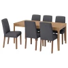 Стол и 6 стульев - EKEDALEN / BERGMUND IKEA/ ЭКАДАЛЕН /БЕРГМУНД ИКЕА, 240/180х90 см, имитация дуба/ средне-серый