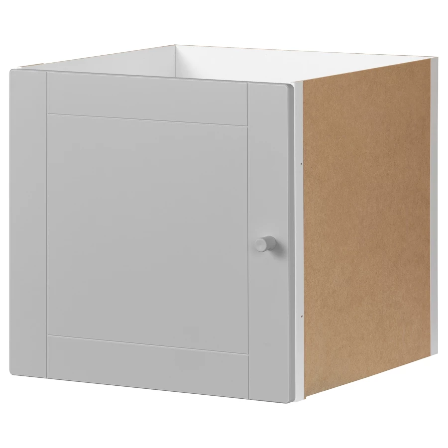 Вставка с дверцей - KALLAX IKEA/КАЛЛАКС ИКЕА, 33х33 см, бежевый/серый (изображение №1)
