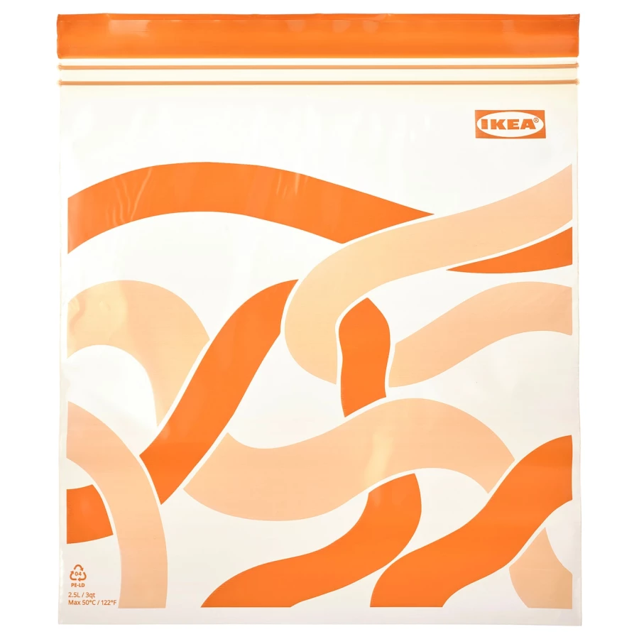 Пакет для продуктов, 25 шт. - IKEA ISTAD, 2.5 л, оранжевый/желтый, ИСТАД ИКЕА (изображение №1)