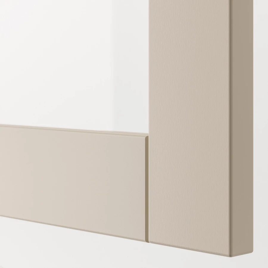 Книжный шкаф - BESTÅ/ BESTА IKEA/ БЕСТА/БЕСТО ИКЕА, 193х60 см,  белый/бежевый (изображение №5)