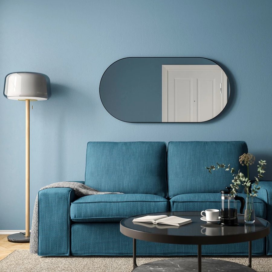 Зеркало - LINDBYN IKEA/ ЛИНДБЮН ИКЕА, 120х60 см,  черный (изображение №7)