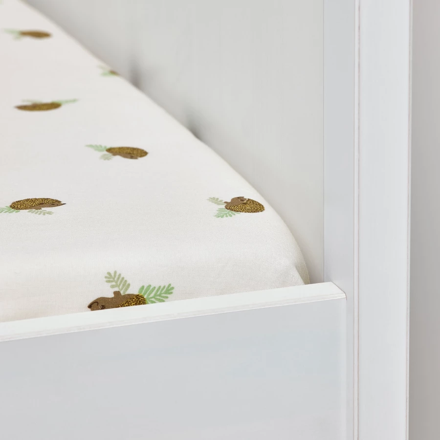 Простыня на кроватку - TROLLDOM IKEA/ ТРОЛЛДОМ ИКЕА, 60х120 см,  белый (изображение №3)