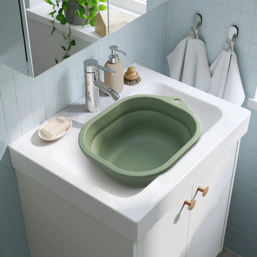 Таз для стирки - PEPPRIG IKEA/ПЕППРИГ ИКЕА, 32х45 см, зеленый (изображение №5)