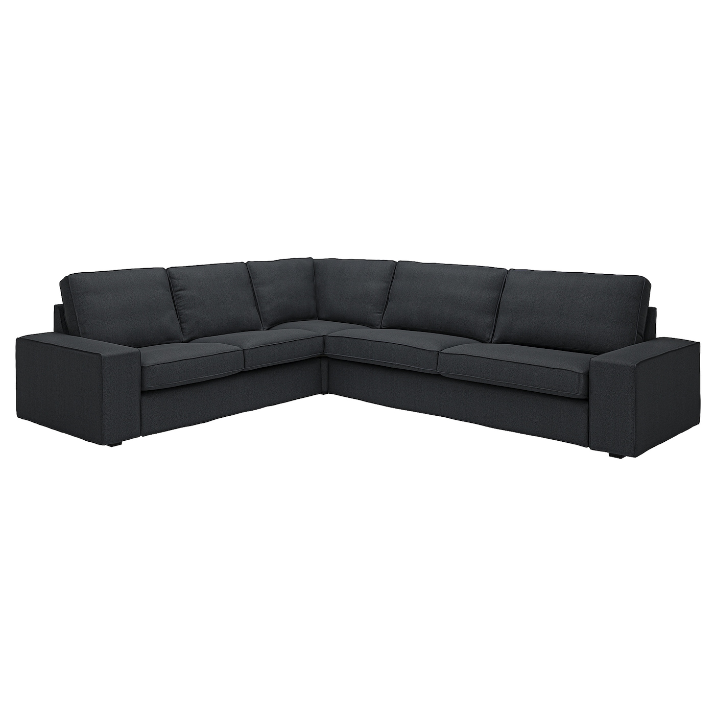 5-местный угловой диван - IKEA KIVIK, 83x95x257/297см, черный, КИВИК ИКЕА